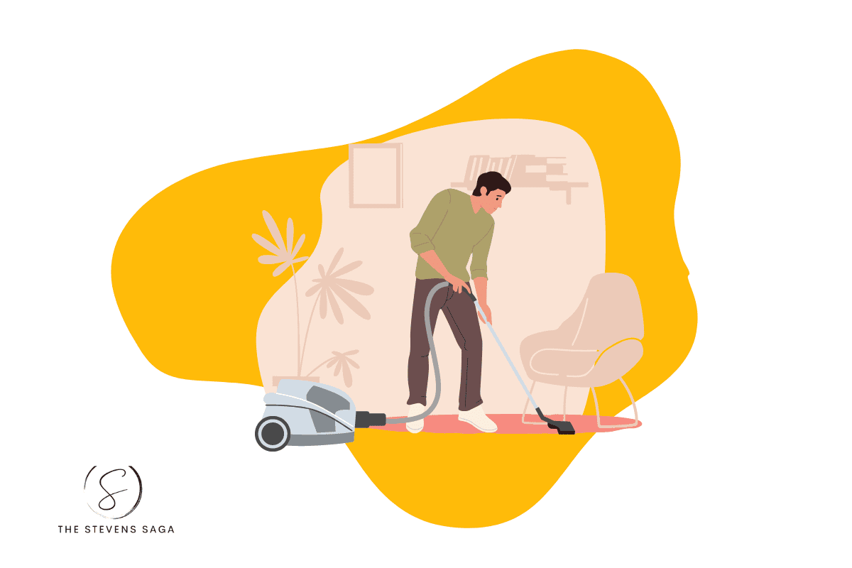 graphic of vacuuming floors